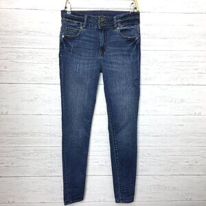 Kut From The Kloth Jeans Toothpick Skinny High Rise Distressed size 4 length 30"